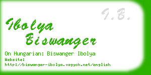 ibolya biswanger business card